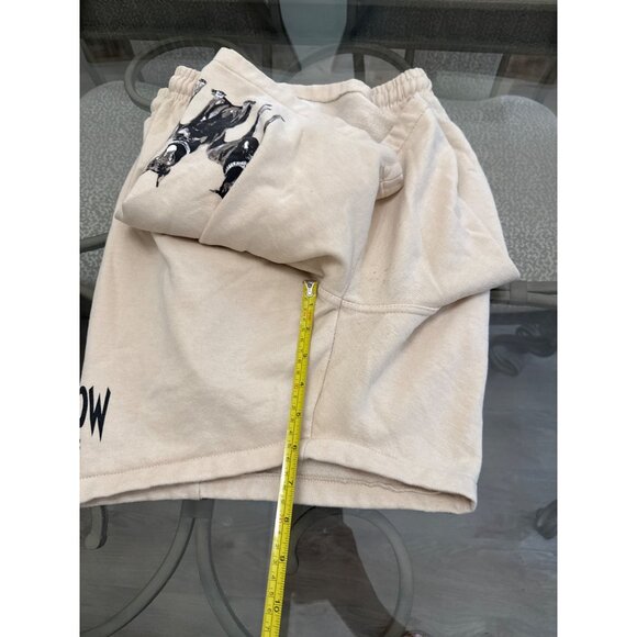 Death Row Records Beige Graphic Sweat Shorts 2XL Cotton/Polyester Mens Casual Lo - Picture 6 of 6